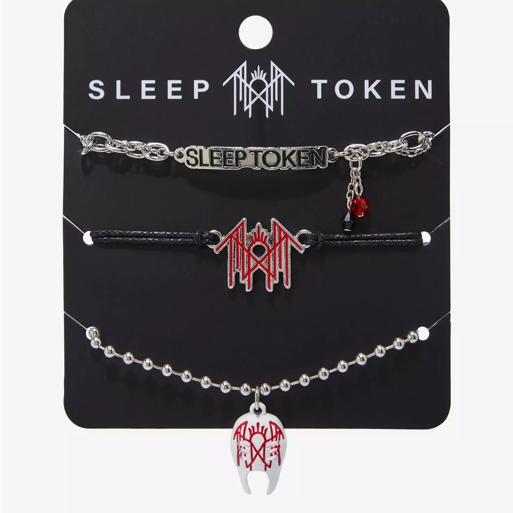 Sleep Token‎ Logo Bracelet Set Hot Topic
